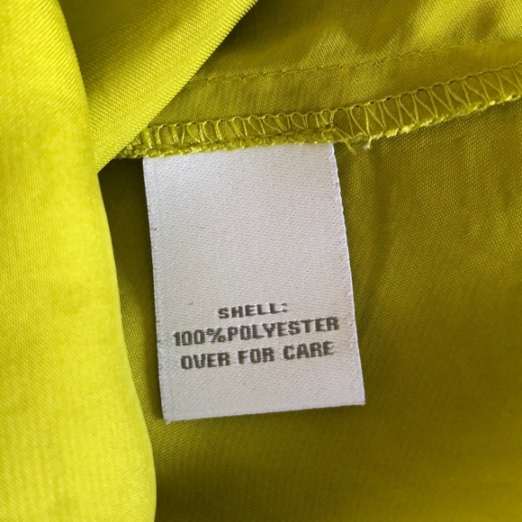 Relativity Silky Chartreuse Green Peasant Top 3/4 Sleeve - Picture 12 of 13